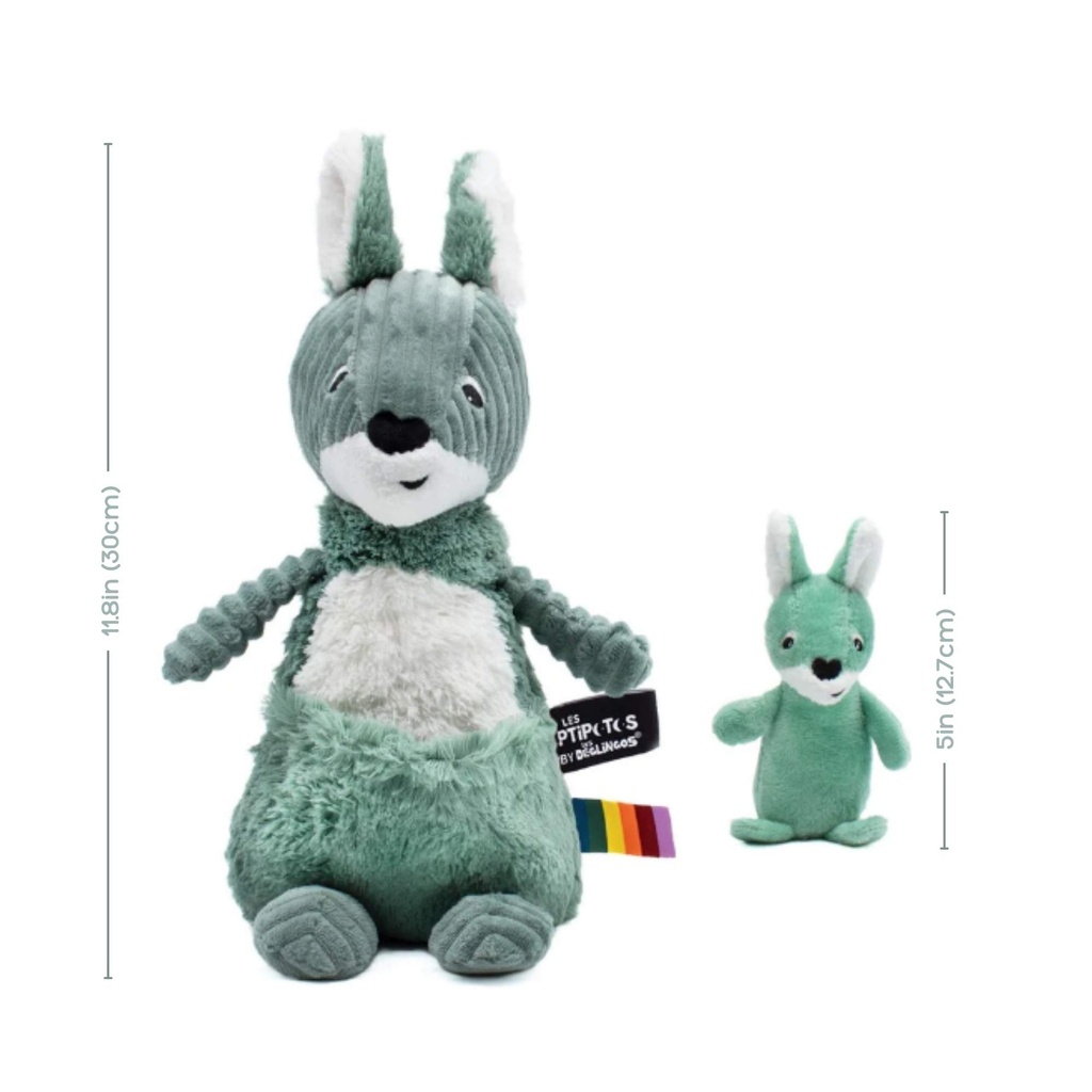 Kangaroo Mom and Her Baby (Green)
