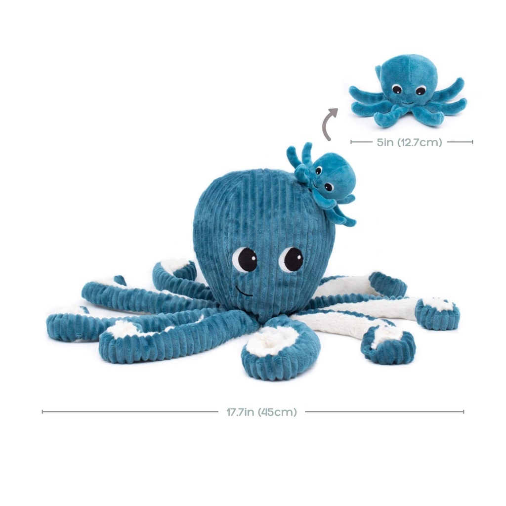 Octopus Mom and Her Baby (Blue)