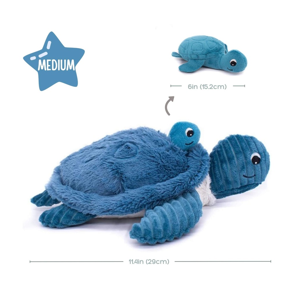 Sea Turtle Mom and Her Baby (Medium - Blue)