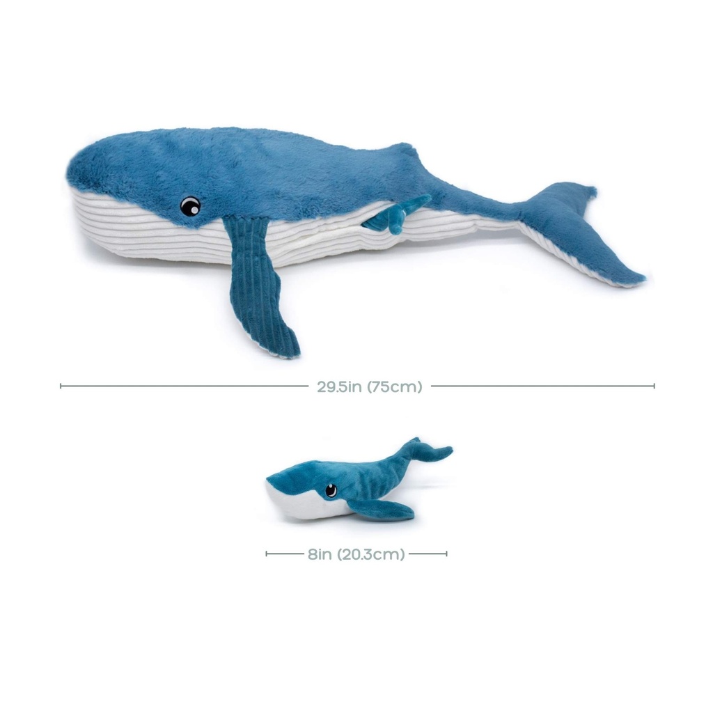 Whale Mom and Her Baby (Blue)