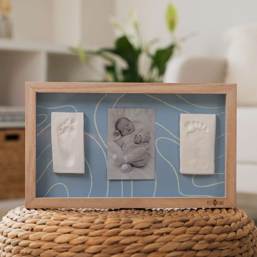 2 Prints Frame - Blue Abstract