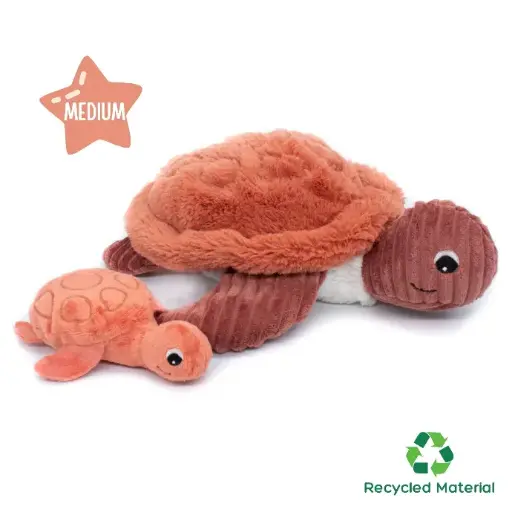 [73502] Sea Turtle Mom and Her Baby (Medium - Terracotta)