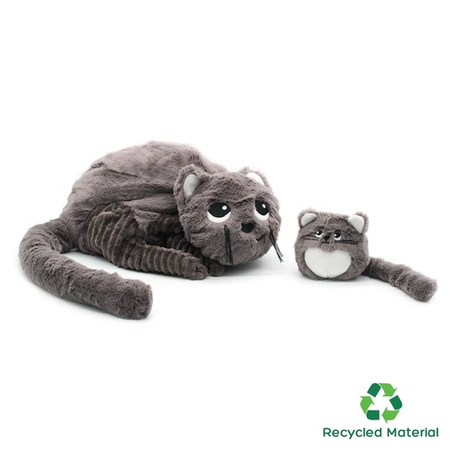 [74801] Cat Mom and Her Baby (Grey)